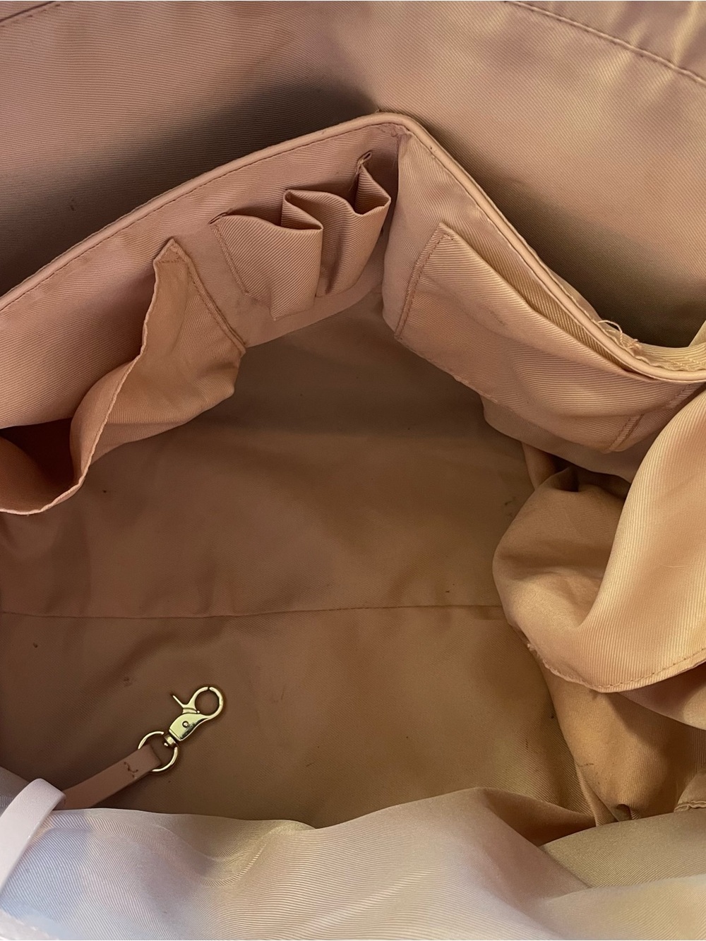 ⁠Poppy & Peonies Go-Getter Tote Bag Blush Pink Vegan Leather Travel - Picture 10 of 16